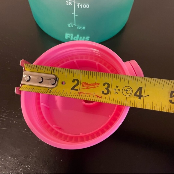 Fidus Gallon 128 oz Motivational Water Bottle Pink To Teal‎ With Paracord - Picture 16 of 16